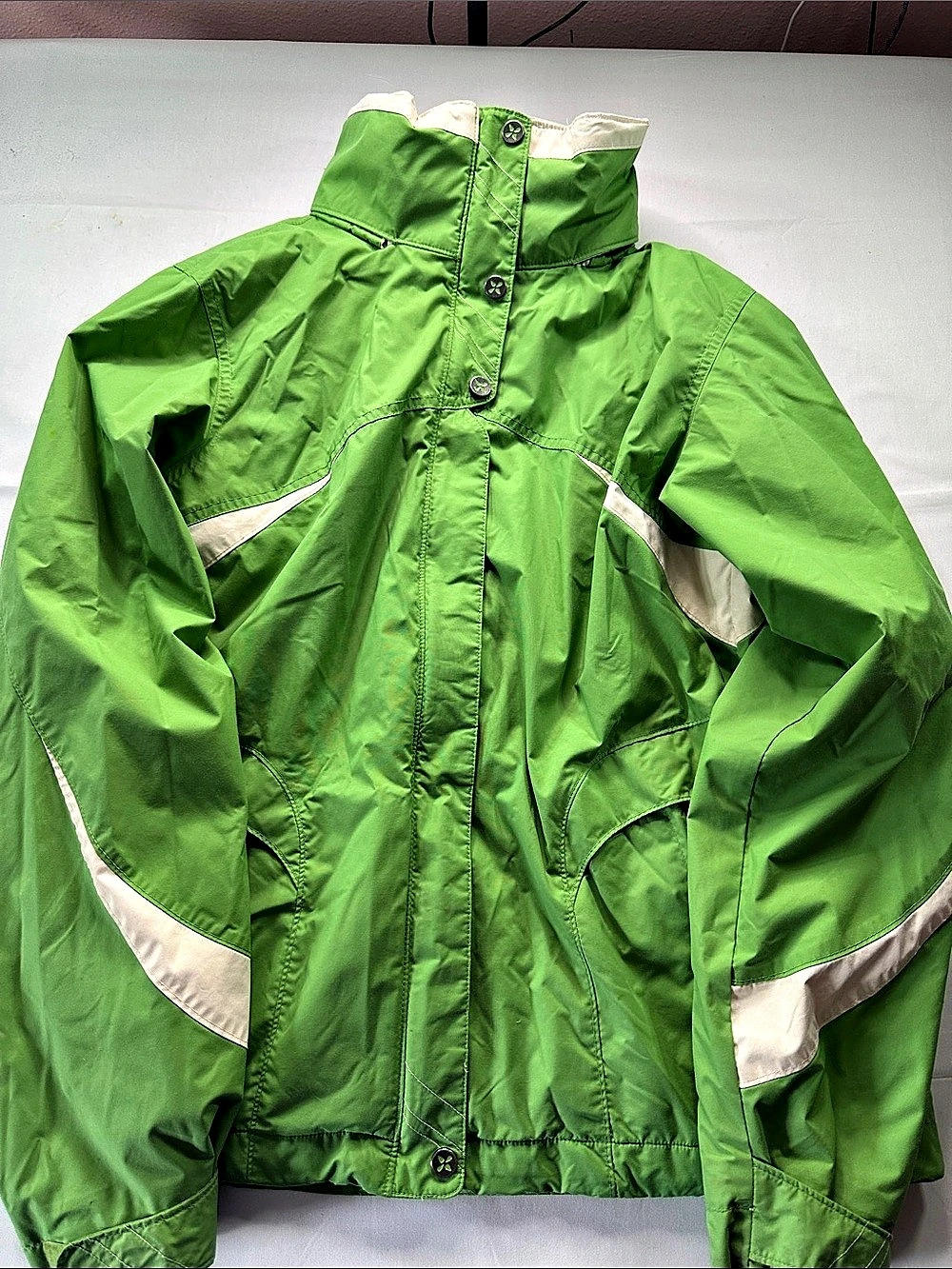 Columbia Interchange Women's Green & White Jacket Size Medium Like New
